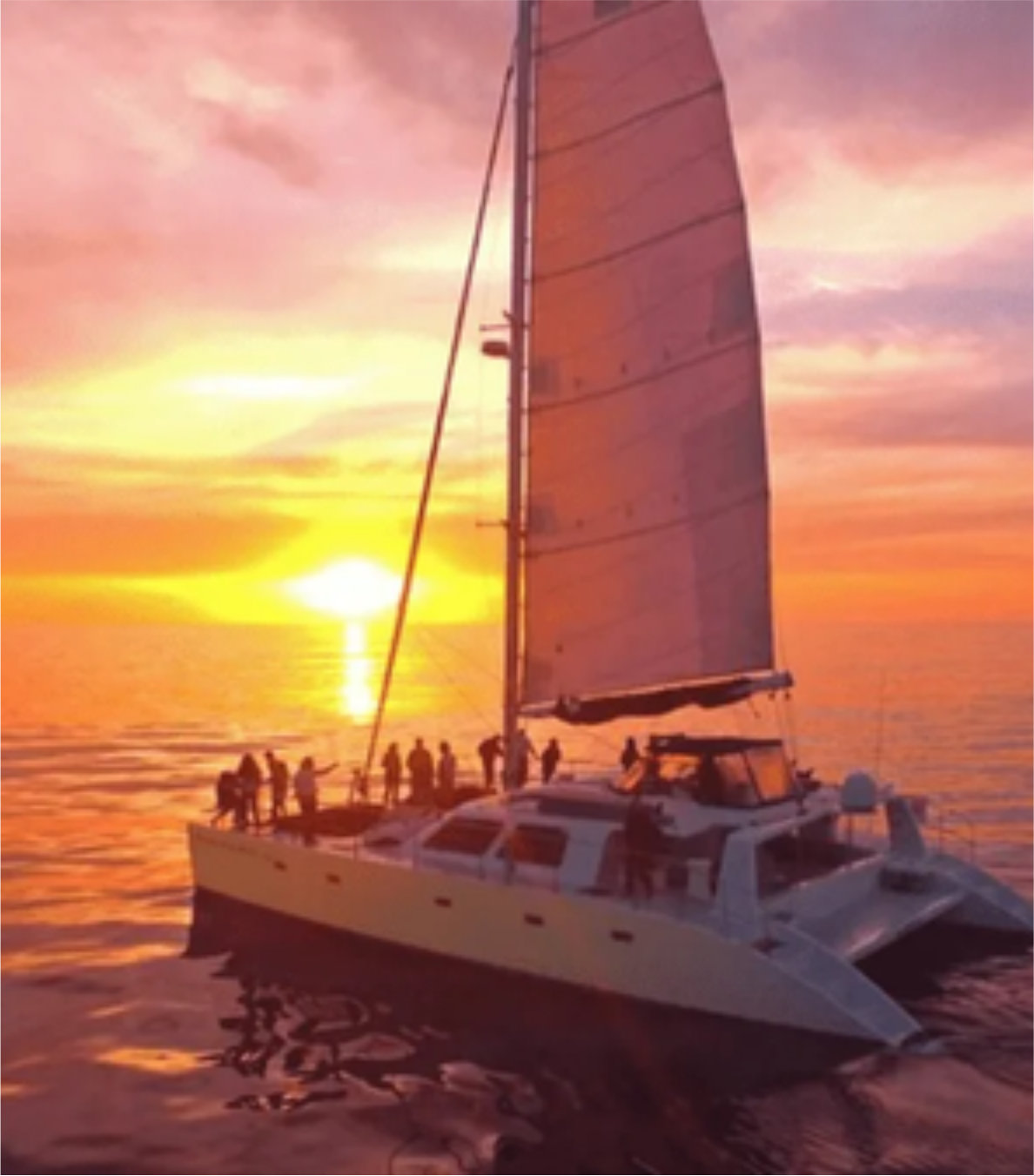 Catamarán Tour al atardecer